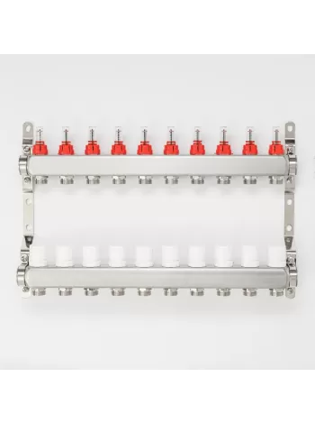 Коллекторная группа для тёплого пола Proxytherm KG-1-3/4-10, 1" × 3/4", 10 выходов
