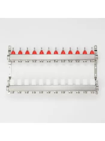 Коллекторная группа для тёплого пола Proxytherm KG-1-3/4-12, 1" × 3/4", 12 выходов