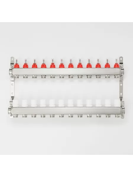 Коллекторная группа для тёплого пола Proxytherm KG-1-3/4-12, 1" × 3/4", 12 выходов