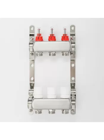 Коллекторная группа для тёплого пола Proxytherm KG-1-3/4-3, 1" × 3/4", 3 выхода