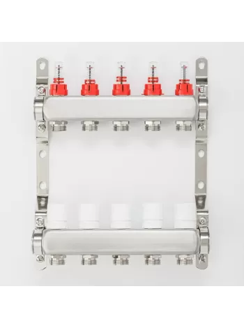 Коллекторная группа для тёплого пола Proxytherm KG-1-3/4-5, 1" × 3/4", 5 выходов