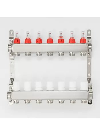 Коллекторная группа для тёплого пола Proxytherm KG-1-3/4-7, 1" × 3/4", 7 выходов