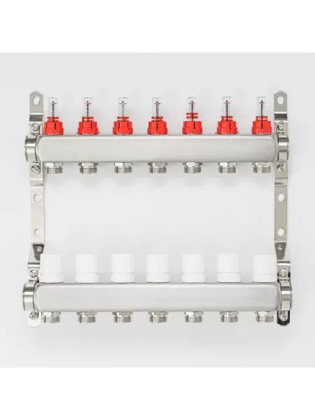 Коллекторная группа для тёплого пола Proxytherm KG-1-3/4-7, 1" × 3/4", 7 выходов