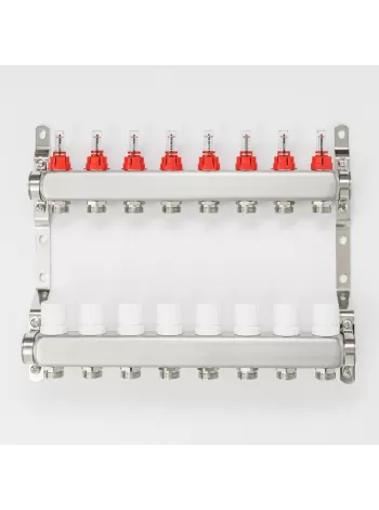 Коллекторная группа для тёплого пола Proxytherm KG-1-3/4-8, 1" × 3/4", 8 выходов