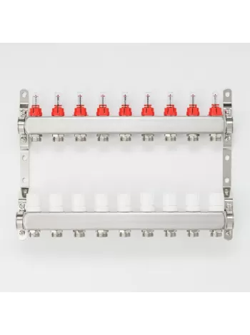 Коллекторная группа для тёплого пола Proxytherm KG-1-3/4-9, 1" × 3/4", 9 выходов