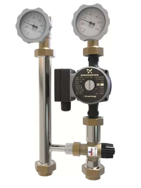 Насосная группа Proxytherm TK DN25 Classic, с термостатическим трёхходовым клапаном, без насоса