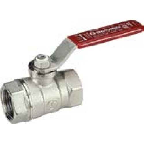 Кран шаровой 1 1/2 ВВ станд прох, красн. рычаг, хромир. R250X007 Кран шаровой 1 1/2 ВВ станд прох, красн. рычаг, хромир. R250X007