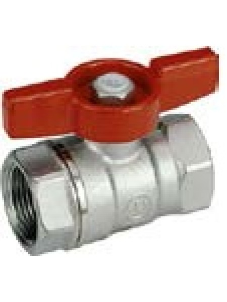 Кран шаровой 3/8 B-В хром. с рукояткой бабочка   R251X002
