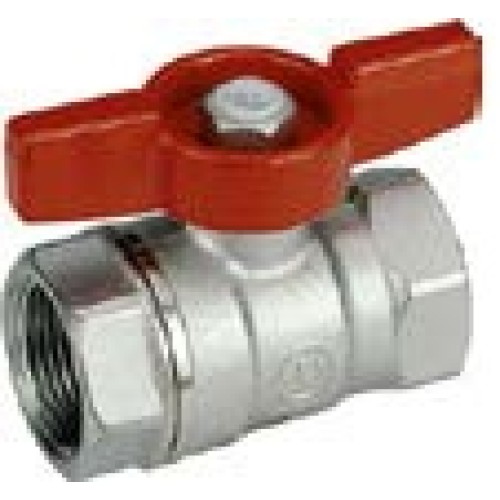 Кран шаровой 3/8 B-В хром. с рукояткой бабочка   R251X002