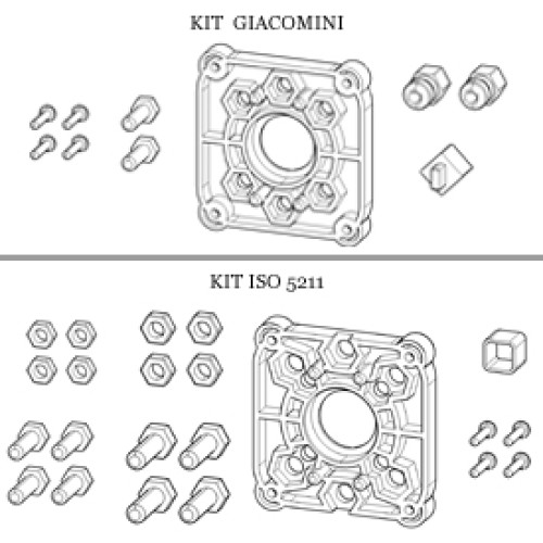 Комплект адаптера для приводов K272 и K274-1 для R276B, R586R DN40