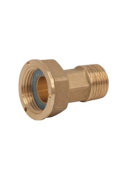 Отвод с накидной гайкой для счетчиков 1/2"x3/4"