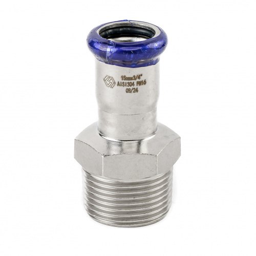 Пресс-фитинг с НР MVI, 15x3/4 Пресс-фитинг с НР MVI, 15x3/4