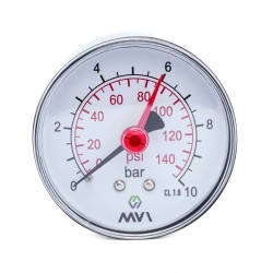 Манометр аксиальный MVI, диапазон показаний до 10 бар, диаметр корпуса 63 мм,  подключение G1/4