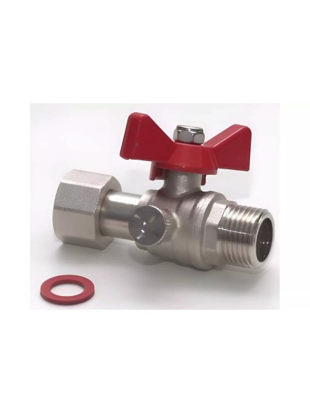 Кран шаровый для подключения манометра MVI 1/2"HРx1/2"BР, бабочка Кран шаровый для подключения манометра MVI 1/2"HРx1/2"BР, бабочка