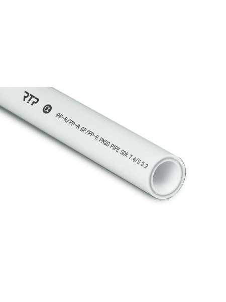 Труба PPR/GF/PPR  25х3,5 PN20 белый 2м РТП