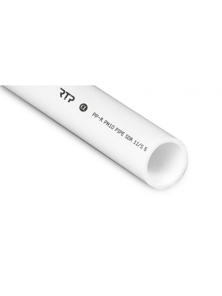 Труба PPR  25х2,3 PN10 белый 4м РТП