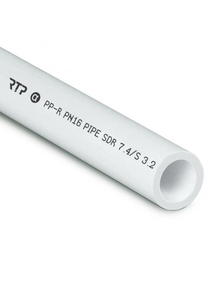 Труба PPR 25х3,5 PN16 белый 4м РТП Труба PPR 25х3,5 PN16 белый 4м РТП