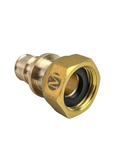 Муфта с накидной гайкой радиальная, латунь,16х1/2 Муфта с накидной гайкой радиальная, латунь,16х1/2