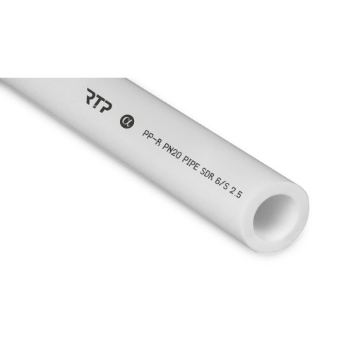 Труба PPR 20х3,4 PN20 белый 4м РТП Труба PPR 20х3,4 PN20 белый 4м РТП