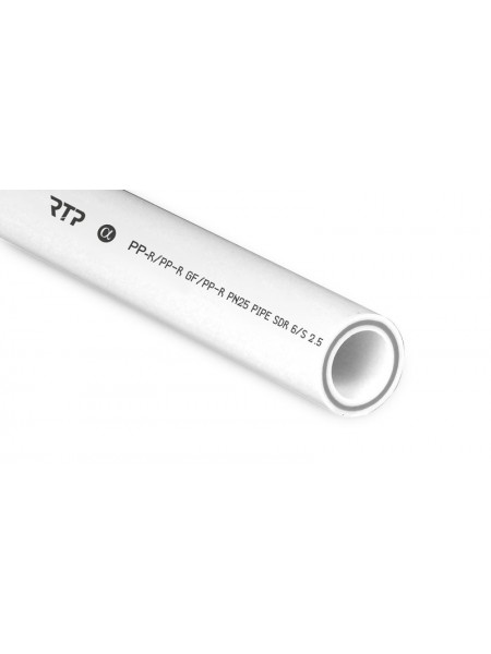 Труба PPR/GF/PPR  20х3,4 PN25 белый 2м РТП