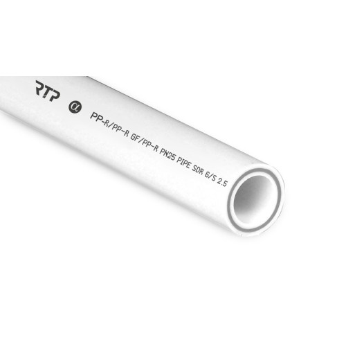 Труба PPR/GF/PPR 63х10,5 PN25 белый 4м РТП Труба PPR/GF/PPR 63х10,5 PN25 белый 4м РТП
